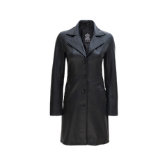 Jackson Black Real Leather Car Coat for Women