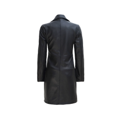 Jackson Black Real Leather Car Coat for Women