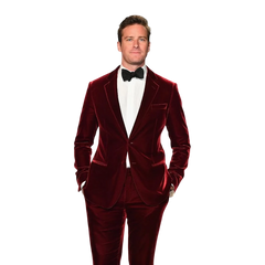 Jerkins Men's Two Piece Maroon Velvet Tuxedo