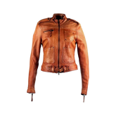 Jennifer Morrison Once Upon A Time Emma Swan Distressed Brown Leather Jacket