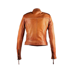 Jennifer Morrison Once Upon A Time Emma Swan Distressed Brown Leather Jacket