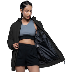 Julia Lightweight Black Puffer Jacket For Women