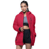 Julia Lightweight Red Puffer Jacket For Women