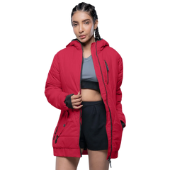 Julia Lightweight Red Puffer Jacket For Women