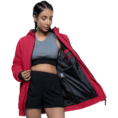 Julia Lightweight Red Puffer Jacket For Women