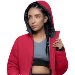 Julia Lightweight Red Puffer Jacket For Women
