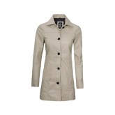 Kandis Women's Biege Real Leather Car Coat