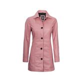 Kandis Women's Pink Real Leather Car Coat