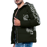 Karter Men's Green Hooded Duck Down Jacket - Insulated Puffer Jacket