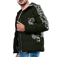 Karter Men's Green Hooded Duck Down Jacket - Insulated Puffer Jacket