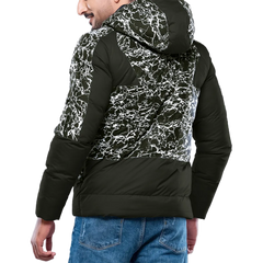 Karter Men's Green Hooded Duck Down Jacket - Insulated Puffer Jacket