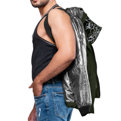 Karter Men's Green Hooded Duck Down Jacket - Insulated Puffer Jacket