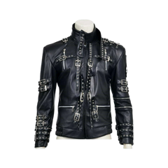 King Singer Michael Jackson Concert "Bad" Cosplay Complete Costume & Jacket