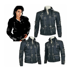 King Singer Michael Jackson Concert "Bad" Cosplay Complete Costume & Jacket