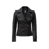 Kirsten Women's Black Leather Moto Jacket