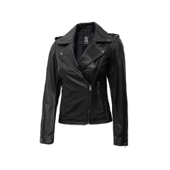 Kirsten Women's Black Leather Moto Jacket