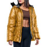 Lexie Duck Down Gold Insulated Puffer Jacket for Women