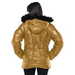 Lexie Duck Down Gold Insulated Puffer Jacket for Women