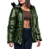 Lexie Duck Down Green Insulated Puffer Jacket for Women