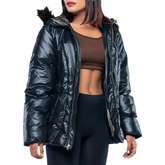 Lexie Duck Down Navy Blue Insulated Puffer Jacket for Women