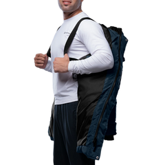 Lonnie Men's Blue & Black Hooded Puffer Coat - Parka Style