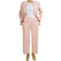 Maples Women's Light Pink Regular Fit Suit