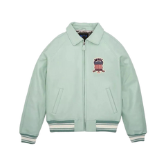 Men’s Avirex White Bomber American Flight Jacket 100% Real Leather Jacket