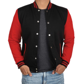 Men Baseball Red and Black Varsity Jacket - Limited Stock