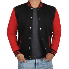 Men Baseball Red and Black Varsity Jacket - Limited Stock