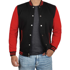 Men Baseball Red and Black Varsity Jacket - Limited Stock
