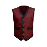 Men’s Handmade Gangster Eagle Patch Leather Vest