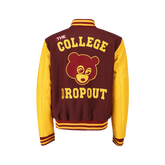 Men Vintage College Dropout Baseball Letterman Chenile Embroidery Varsity Jacket