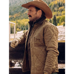 Men’s Yellowstone Josh Lucas Quilted Jacket Classic Casual