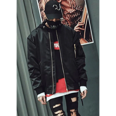 Men's Angel Wings Jacket Hip Hop Gold Thread Embroidery Wings