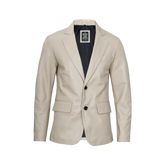 Men's Beige Real Leather Blazer Jacket