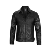 Men's Black Harrington Classic Leather Jacket
