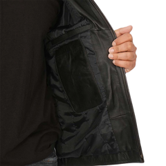 Men's Black Harrington Vintage Leather Jacket