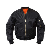 Men's Black Lightweight Bomber Flight Jacket