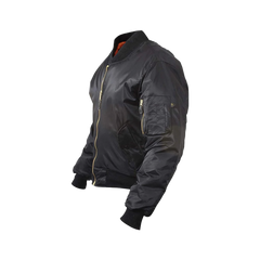 Men's Black Lightweight Bomber Flight Jacket