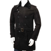 Men’s Black Shearling Coat
