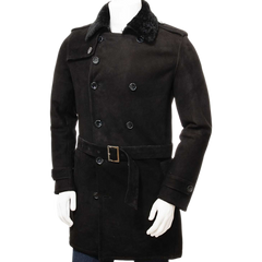 Men’s Black Shearling Coat