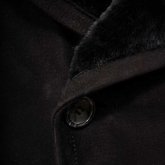 Men’s Black Shearling Coat