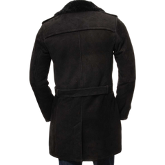 Men’s Black Shearling Coat
