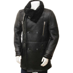 Men’s Black Sheepskin Coat