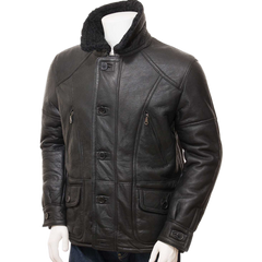 Men’s Black Sheepskin Coat