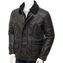 Men’s Black Sheepskin Coat