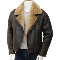 Men’s Brown And Ginger Sheepskin Jacket