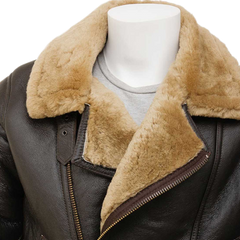 Men’s Brown And Ginger Sheepskin Jacket