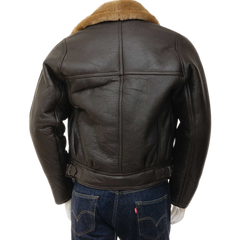Men’s Brown And Ginger Sheepskin Jacket