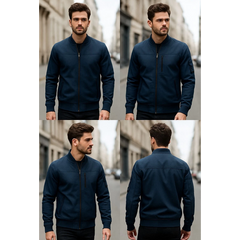 Men's Classic Navy Bomber Jacket